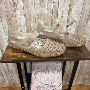 Rieker Beige Mary Jane Shoes